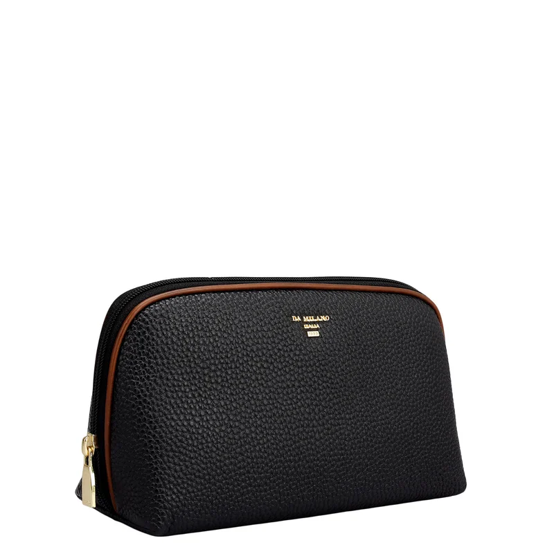 دا ميلانو Wax Leather Multi Pouch - Black